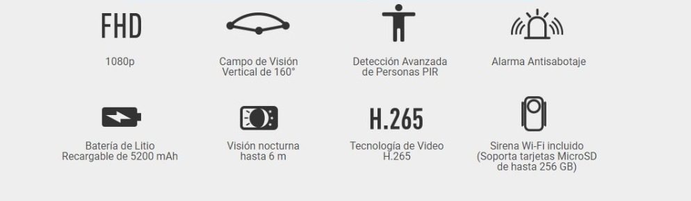 Kit Video Timbre Inalámbrico + Sirena Ezviz CS-DB2C-A0-1E3WPBR