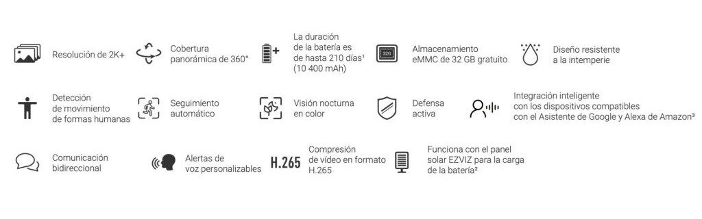 Camara WiFi HB8 2K+ Con Bateria CS-HB8-R100-2C4WDL Ezviz